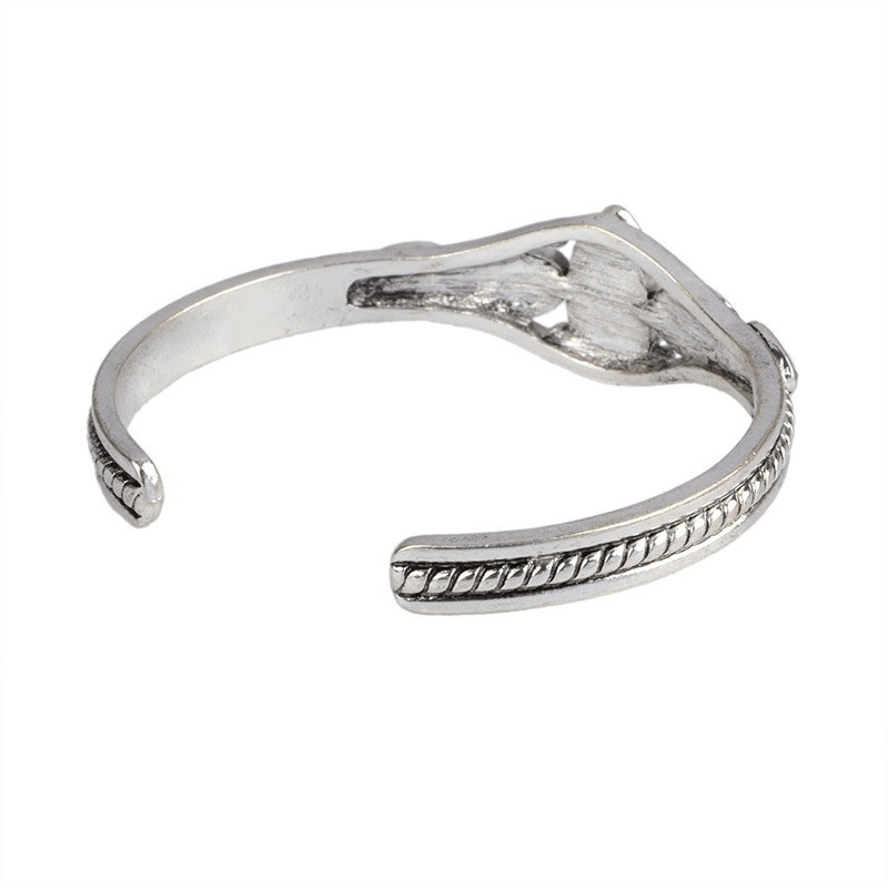 925 Sterling Silver Turquoise Cuff Bangle, Adjustable